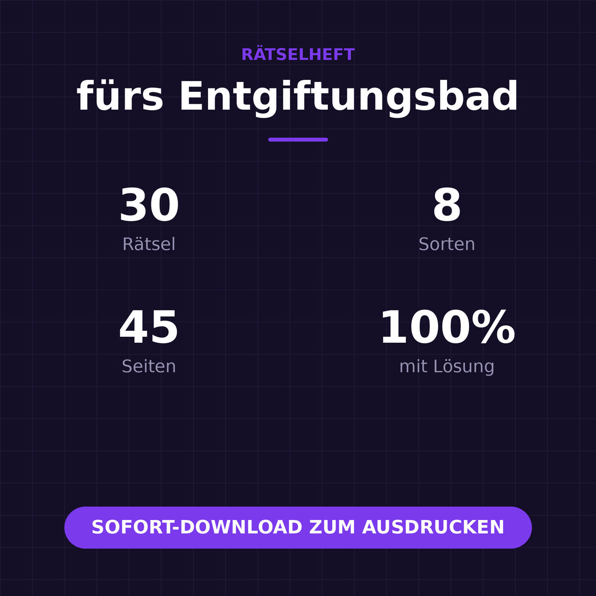 Rätselheft fürs Lenvia Entgiftungsbad