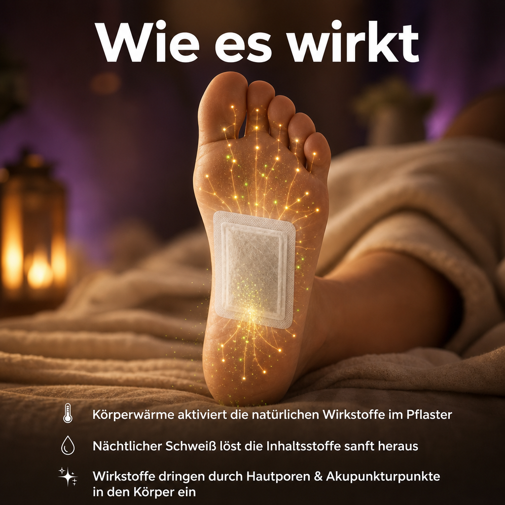 Lenvia Detox Fußpflaster - Natürliche Tiefenreinigung über Nacht